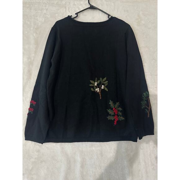 Vintage Marisa Christina Christmas 2003 Black Sweater L - Picture 4 of 8